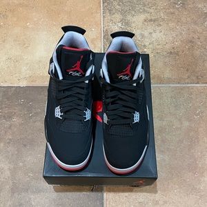 Nike Air Jordan 4 Retro OG Bred 2019 Size 11 308497-060 Black Red White